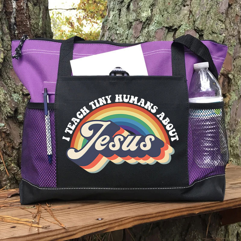 I Teach Tiny  Hamans About Jesus Christian Tote Bag