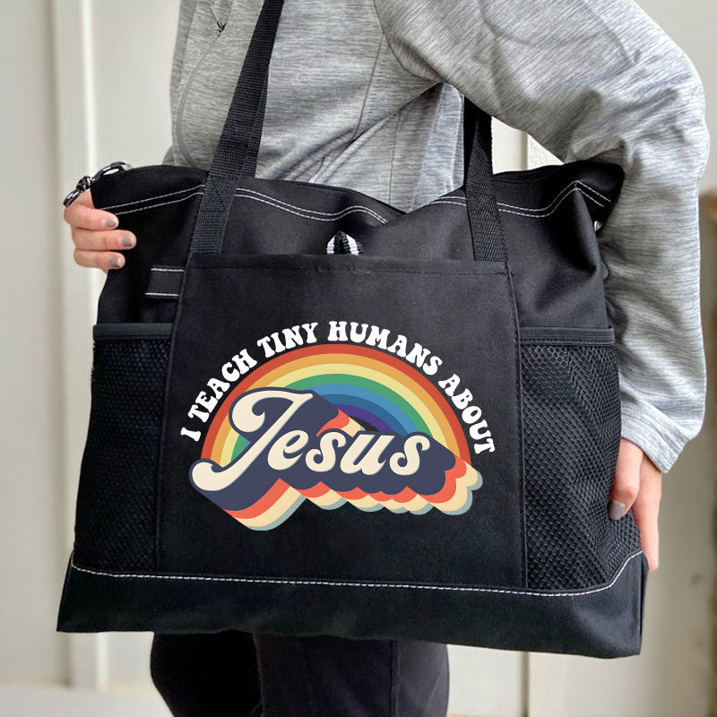 I Teach Tiny  Hamans About Jesus Christian Tote Bag