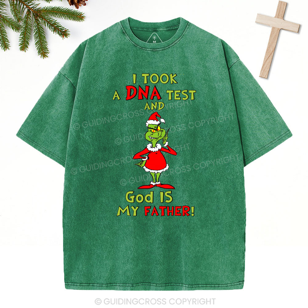 I Took a DNA Test and God Is My Father Christian Washed T-Shirt