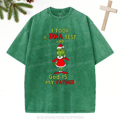 I Took a DNA Test and God Is My Father Christian Washed T-Shirt