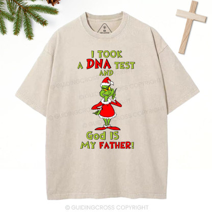 I Took a DNA Test and God Is My Father Christian Washed T-Shirt