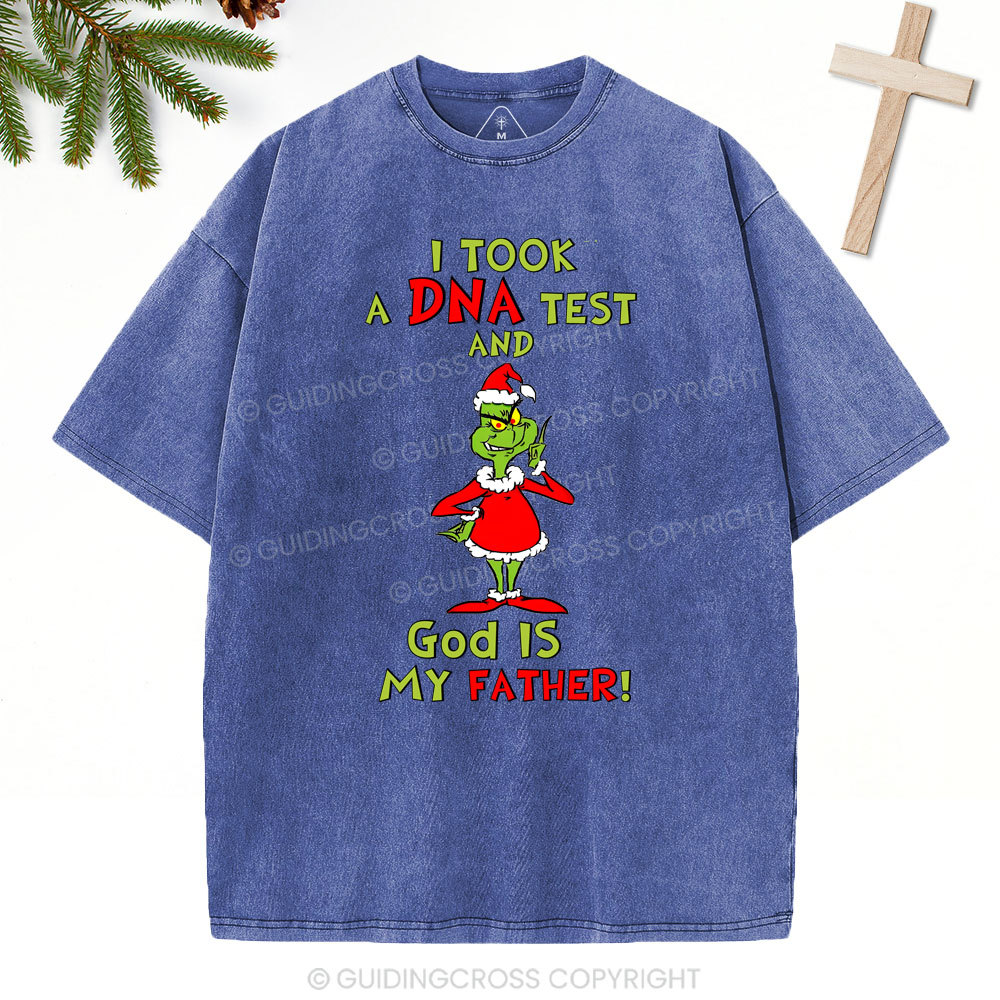 I Took a DNA Test and God Is My Father Christian Washed T-Shirt