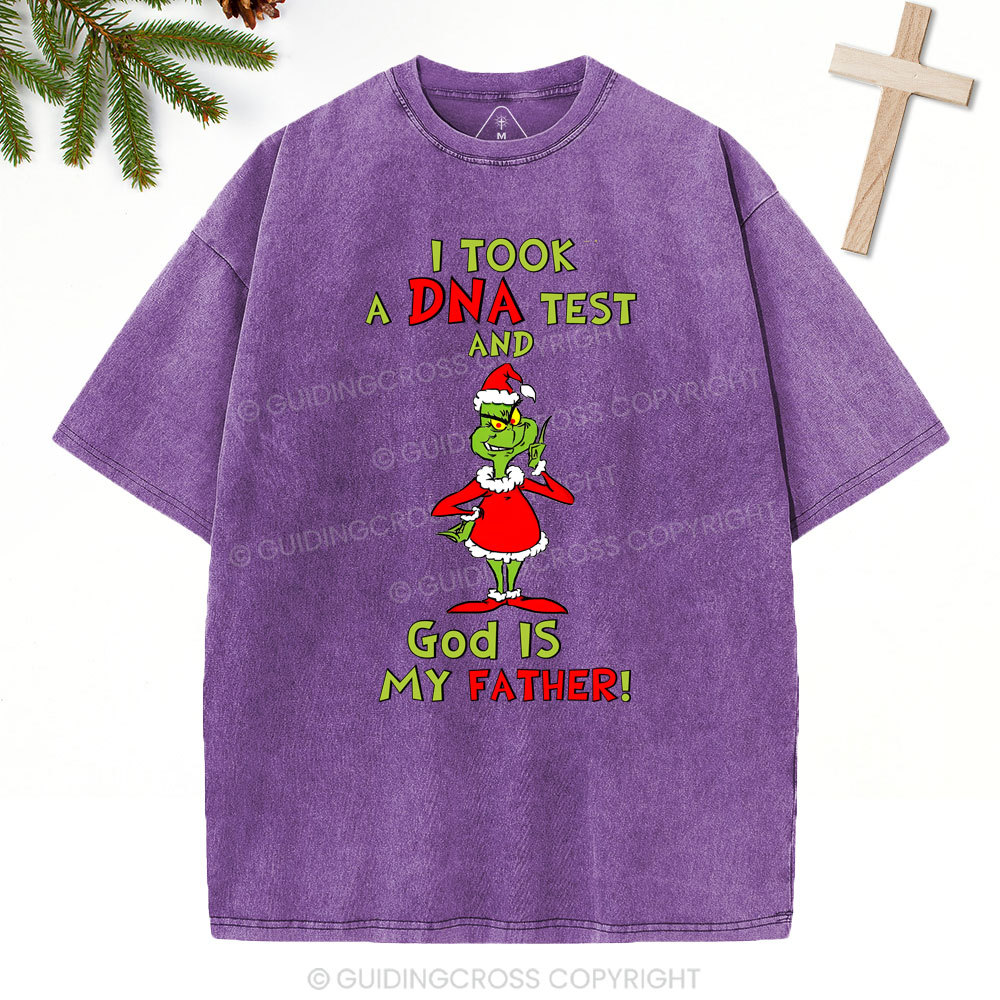 I Took a DNA Test and God Is My Father Christian Washed T-Shirt