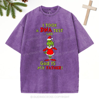 I Took a DNA Test and God Is My Father Christian Washed T-Shirt