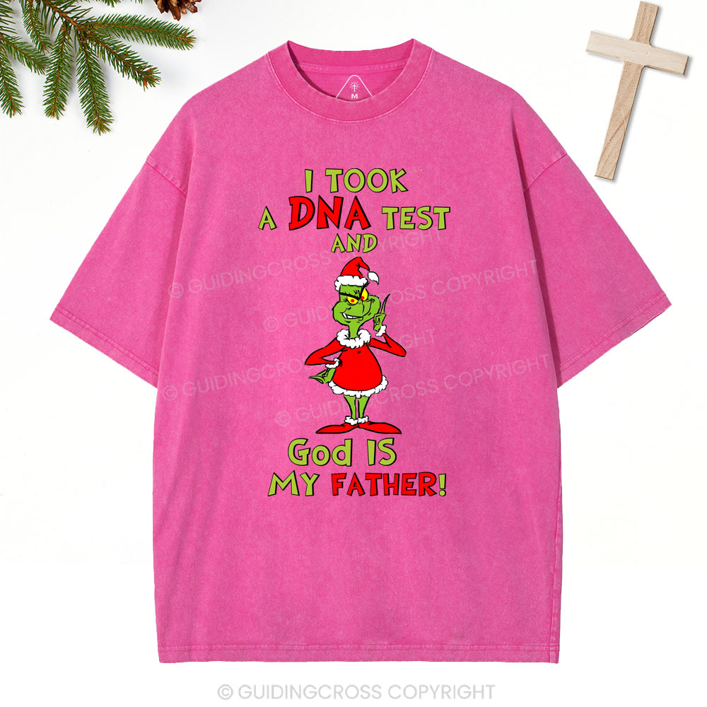 I Took a DNA Test and God Is My Father Christian Washed T-Shirt