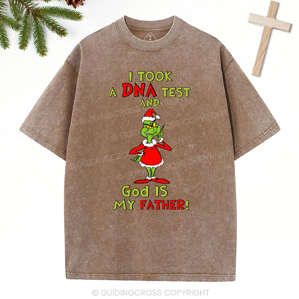 I Took a DNA Test and God Is My Father Christian Washed T-Shirt