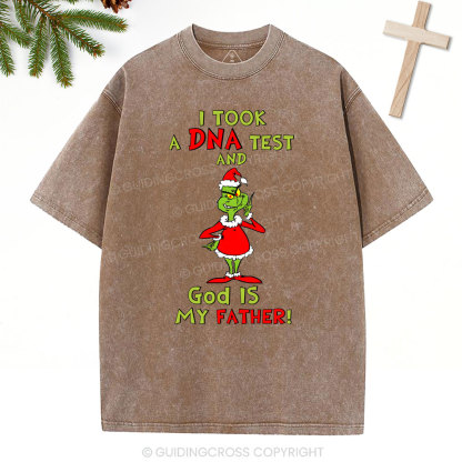 I Took a DNA Test and God Is My Father Christian Washed T-Shirt