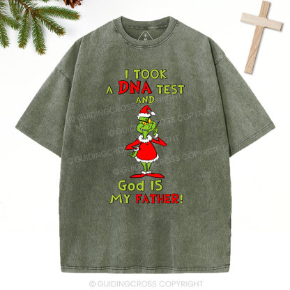 I Took a DNA Test and God Is My Father Christian Washed T-Shirt