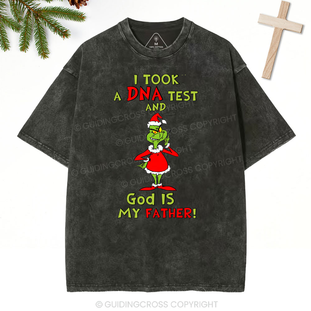 I Took a DNA Test and God Is My Father Christian Washed T-Shirt