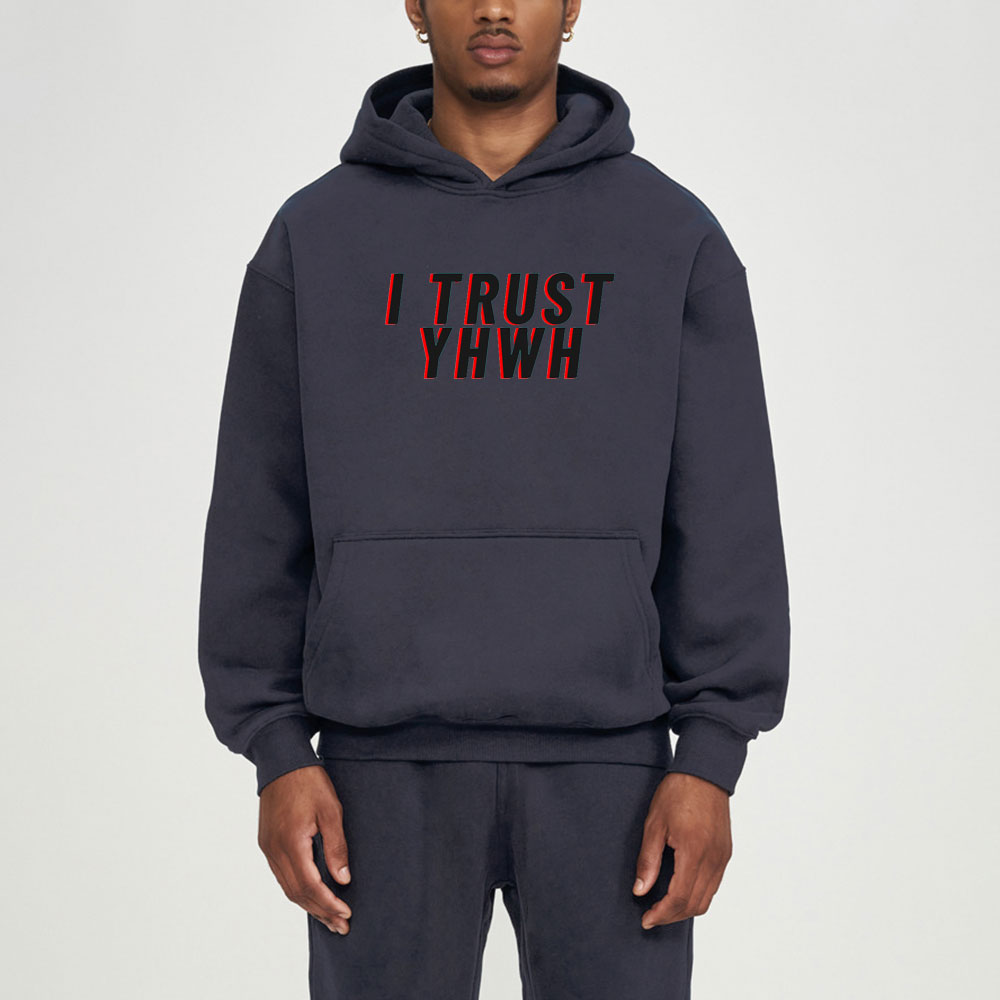 I Trust YHWH Christian Fleece Hoodie Set