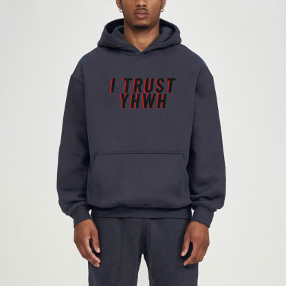 I Trust YHWH Christian Fleece Hoodie Set