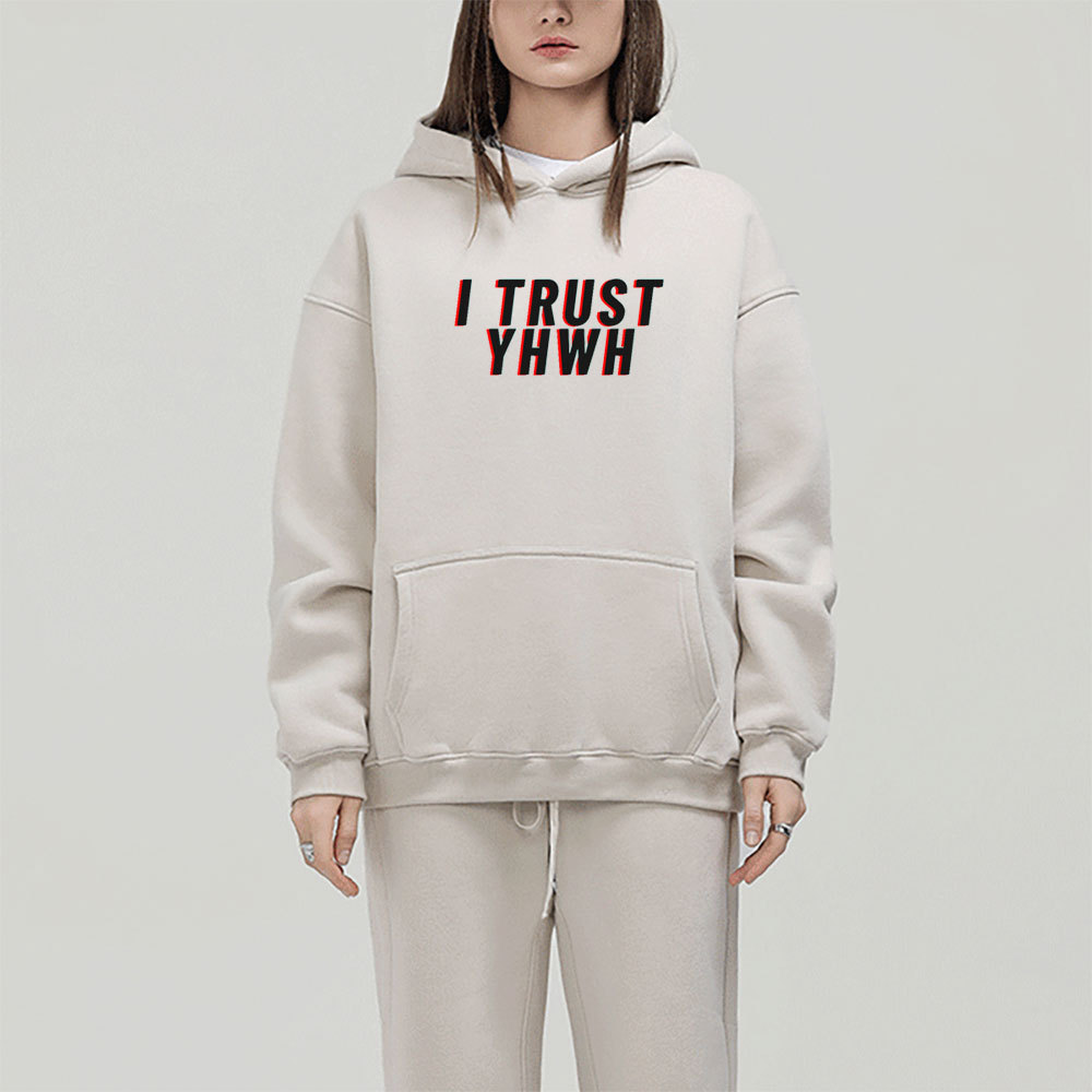 I Trust YHWH Christian Fleece Hoodie Set