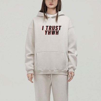 I Trust YHWH Christian Fleece Hoodie Set
