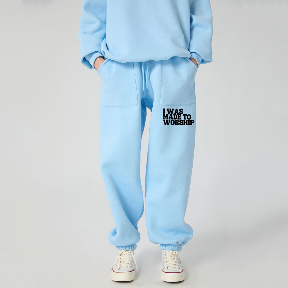 I Was Made To Worship Christian Fleece Sweatpants