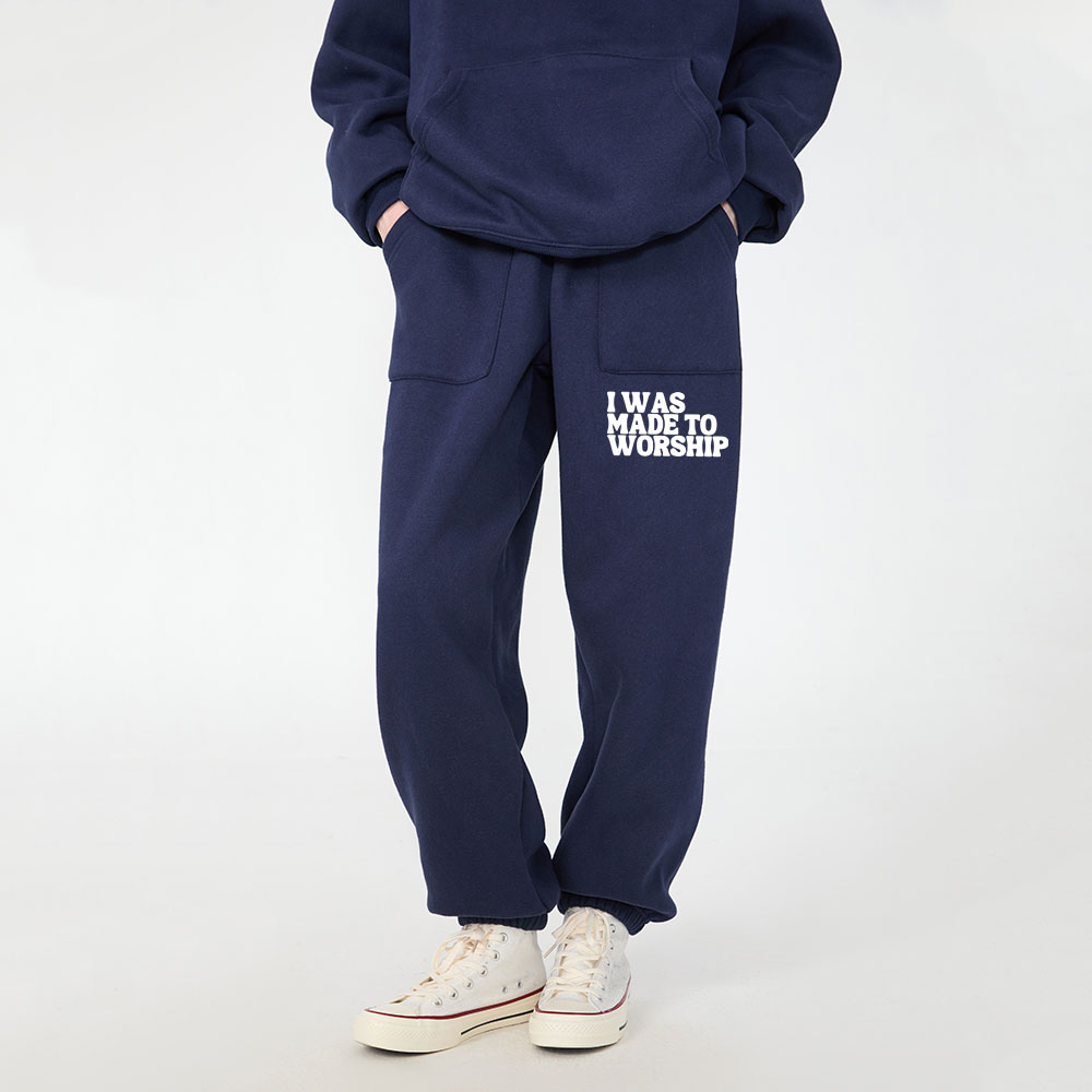 I Was Made To Worship Christian Fleece Sweatpants