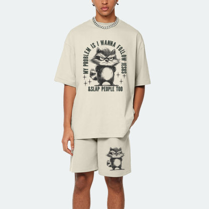 I Wanna Follow Jesus Christian Washed T-Shirt & Shorts