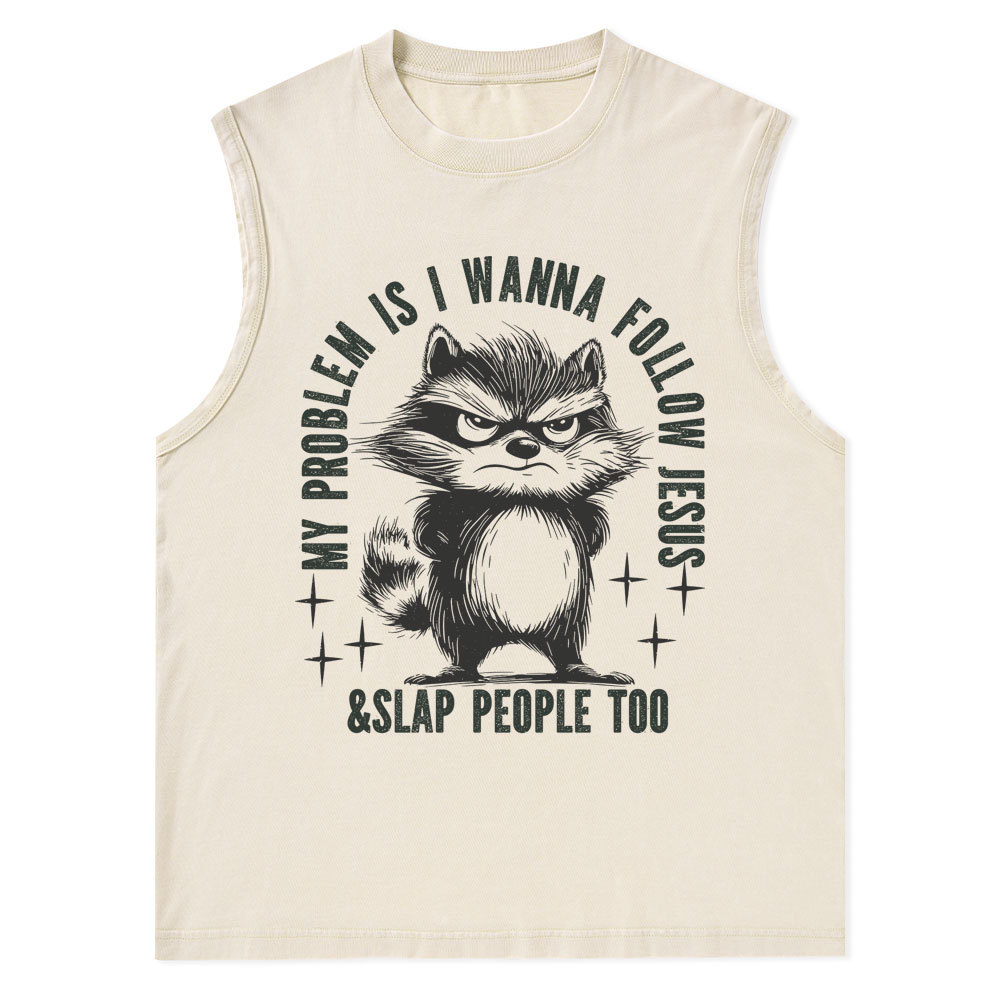 I Wanna Follow Jesus Christian Washed Tank Top
