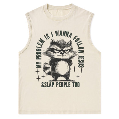 I Wanna Follow Jesus Christian Washed Tank Top