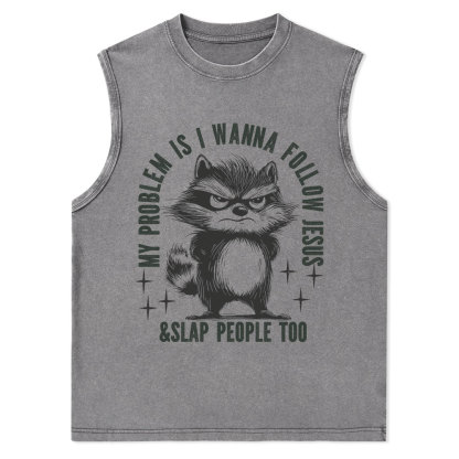 I Wanna Follow Jesus Christian Washed Tank Top