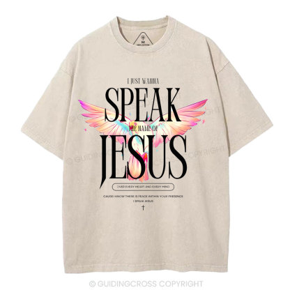 I Wanna Speak The Name Of Jesus Christian Washed T-Shirt