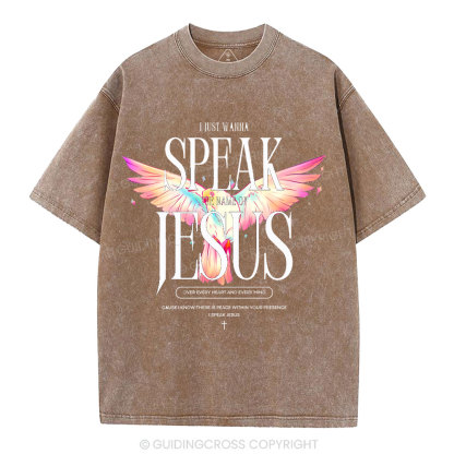 I Wanna Speak The Name Of Jesus Christian Washed T-Shirt
