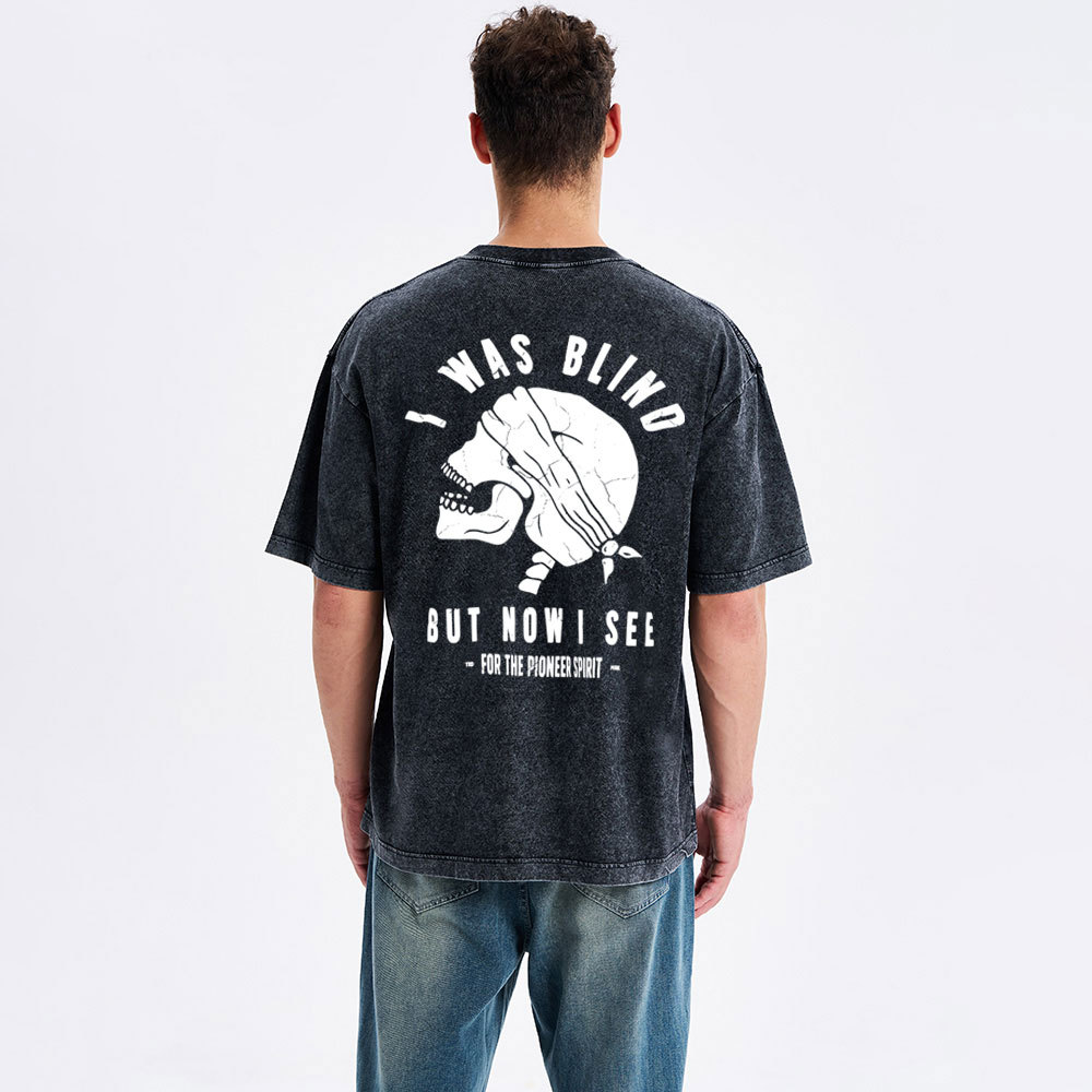 I Was Blind But Know I See Christian Washed T-Shirt