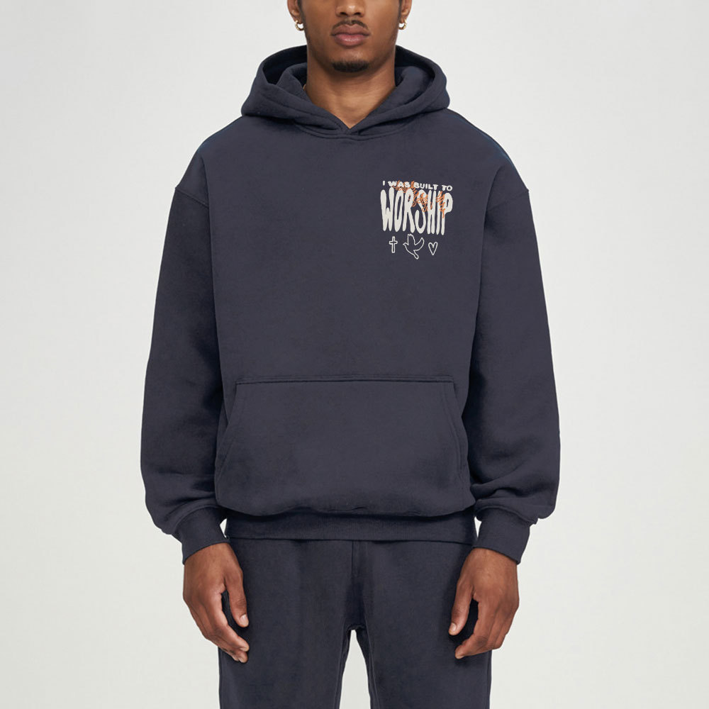 I Was Built To Worship Christian Fleece Hoodie Set