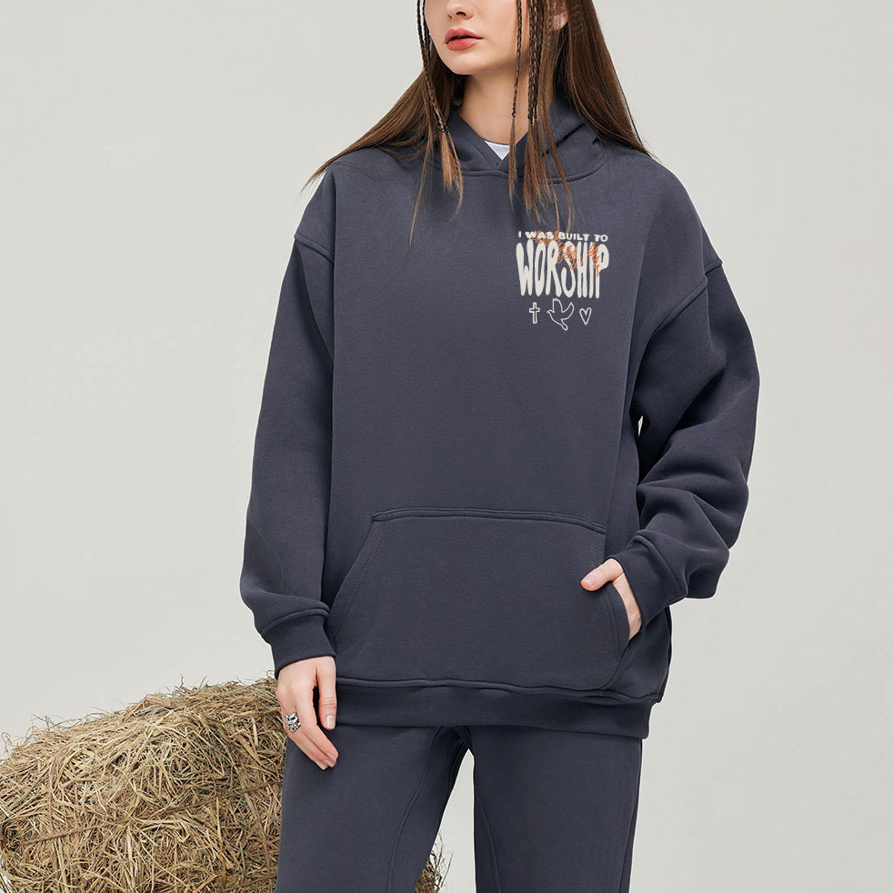 I Was Built To Worship Christian Fleece Hoodie Set