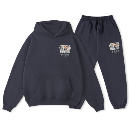 I Was Built To Worship Christian Fleece Hoodie Set