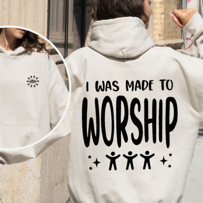 I Was Made To Worship Christian Fleece Hoodie Set