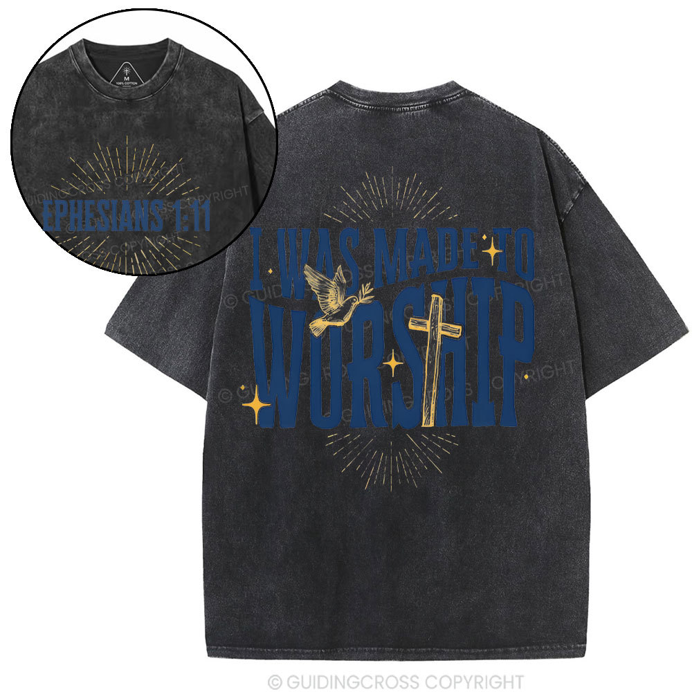 Double-sided sample washed T-Shirt Sale - GuidingCross