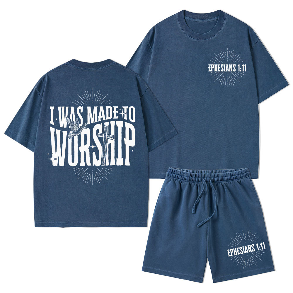 Sample Christian Washed T-Shirt & Shorts Sale - GuidingCross