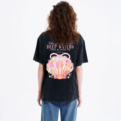 I Will Be With You Christian Washed T-Shirt