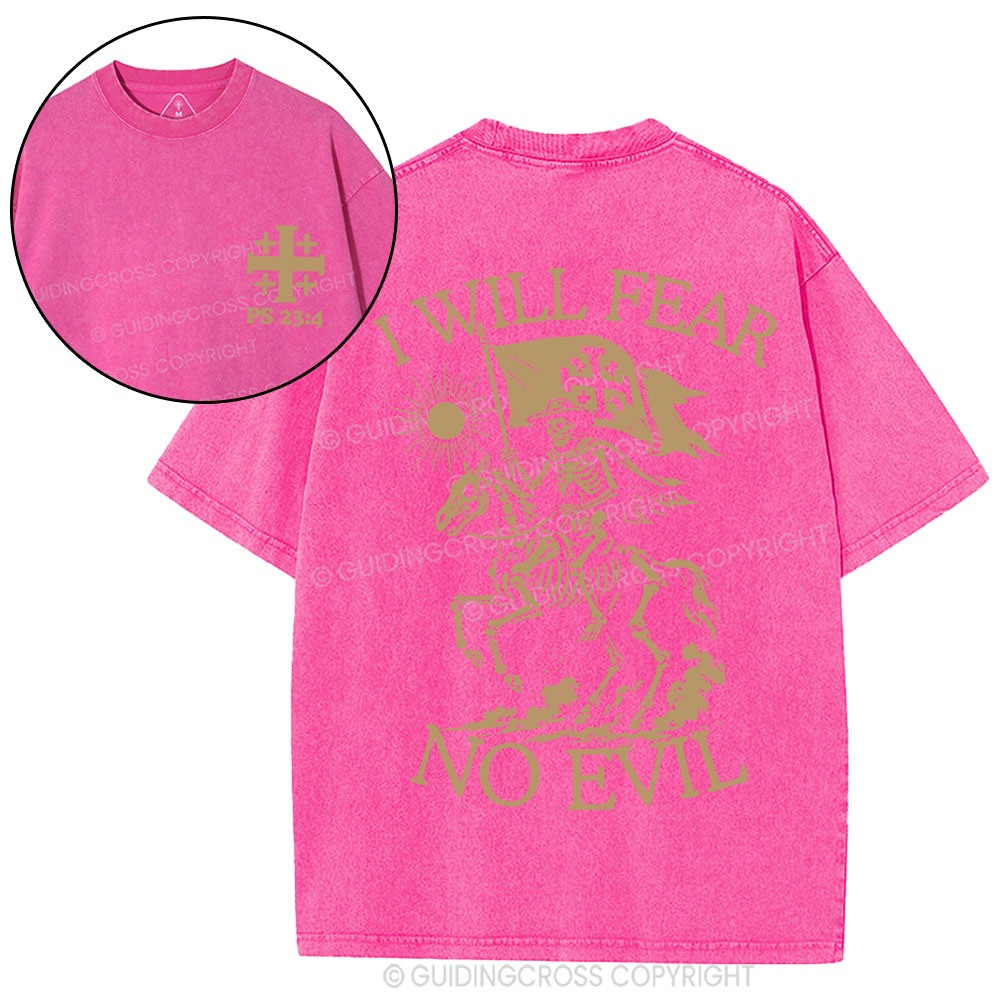 I Will Fear Christian Washed T-Shirt