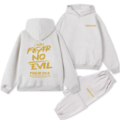 I Will Fear No Evil Christian Fleece Hoodie Set