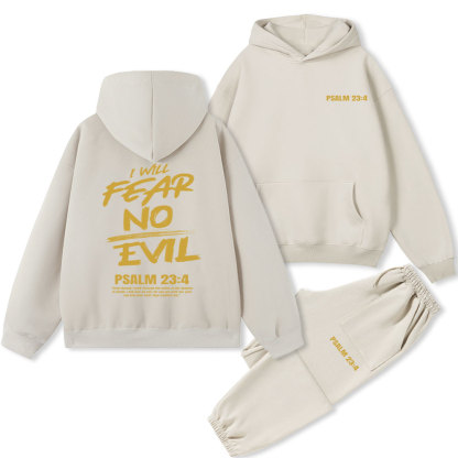 I Will Fear No Evil Christian Fleece Hoodie Set