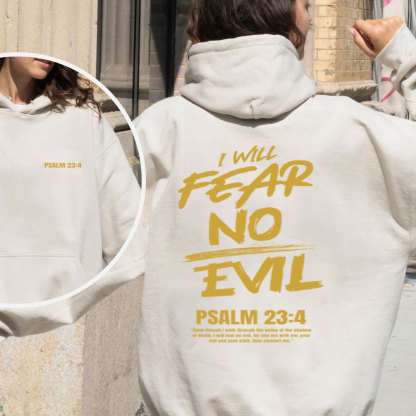 I Will Fear No Evil Christian Fleece Hoodie Set