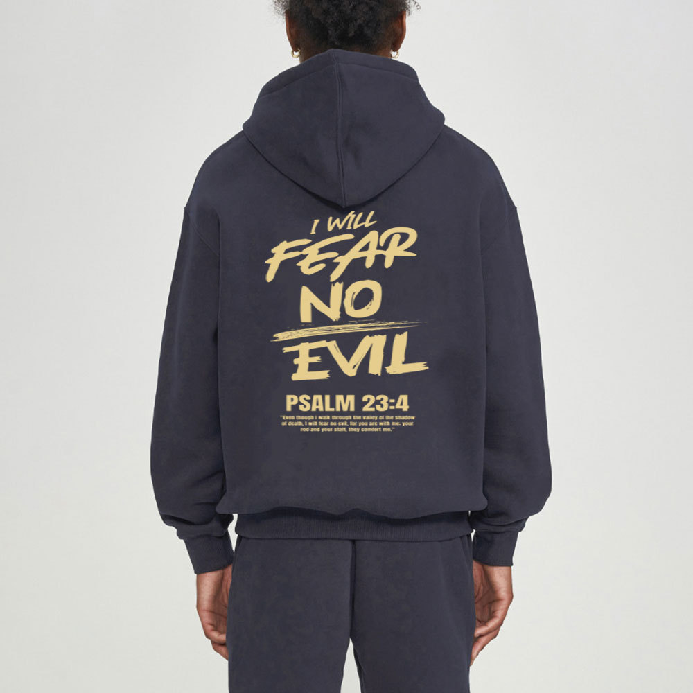 I Will Fear No Evil Christian Fleece Hoodie Set