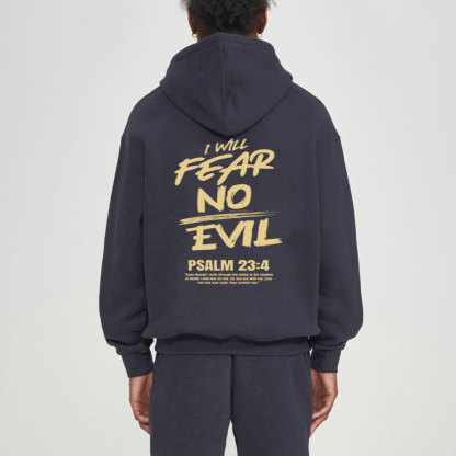 I Will Fear No Evil Christian Fleece Hoodie Set
