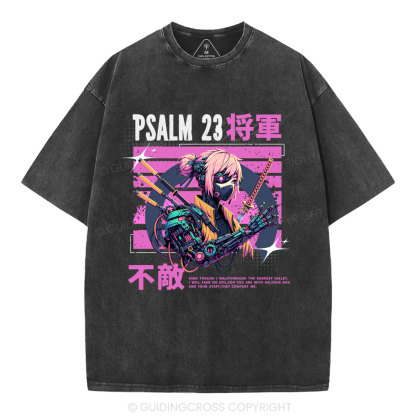 I Will Fear No Evil Christian Washed T-Shirt