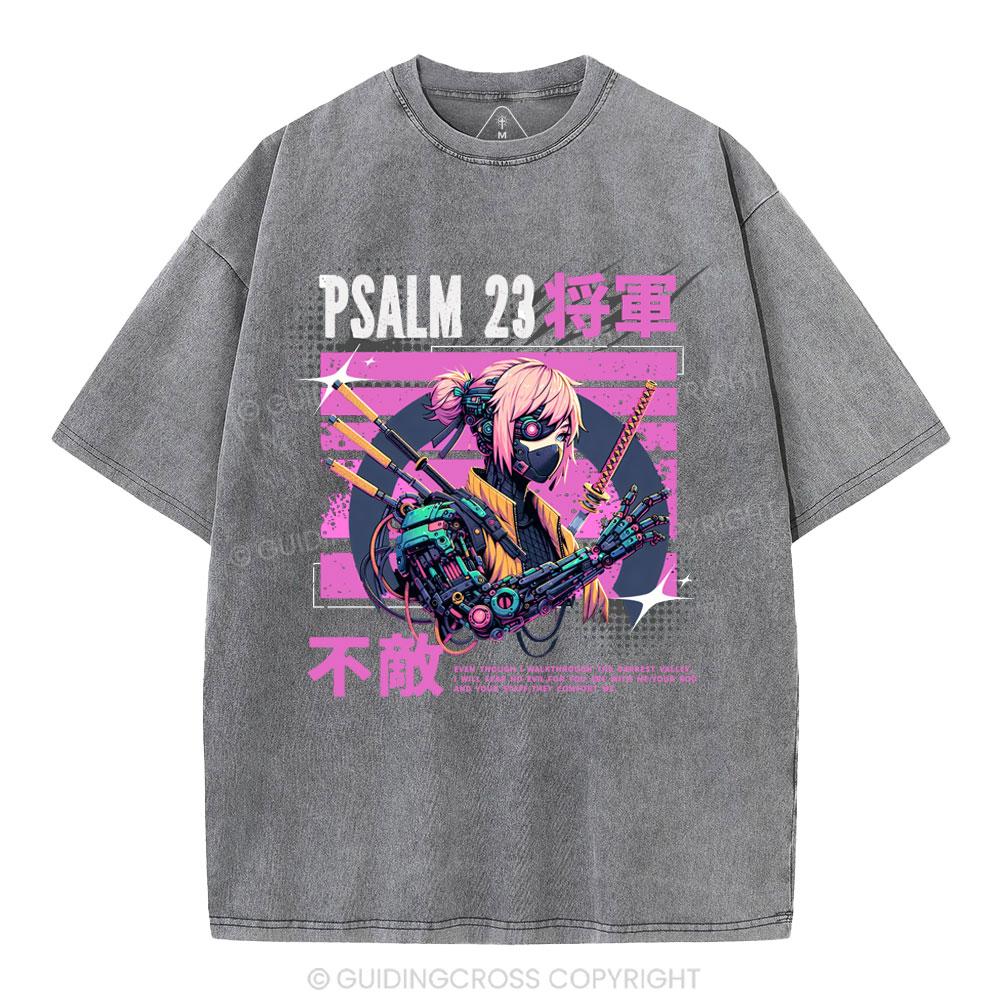 I Will Fear No Evil Christian Washed T-Shirt