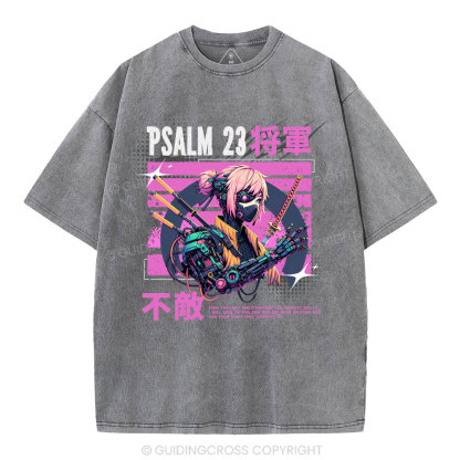 I Will Fear No Evil Christian Washed T-Shirt