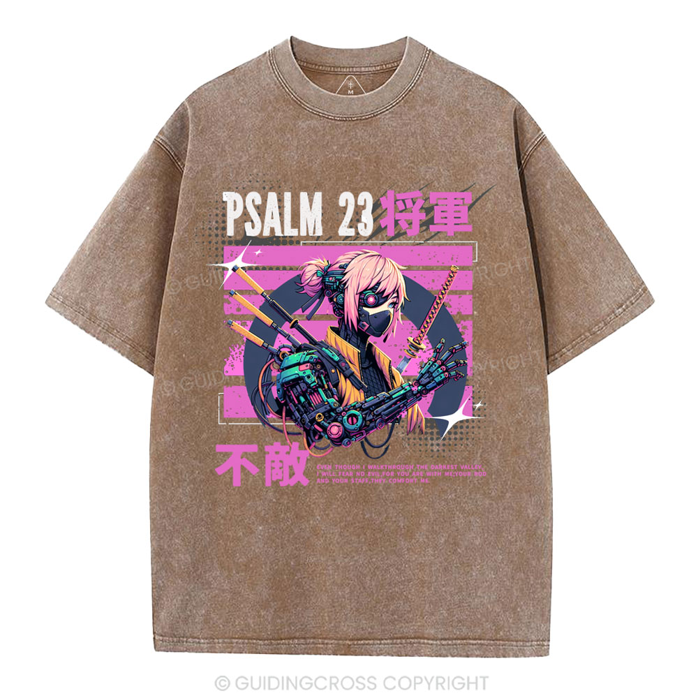 I Will Fear No Evil Christian Washed T-Shirt