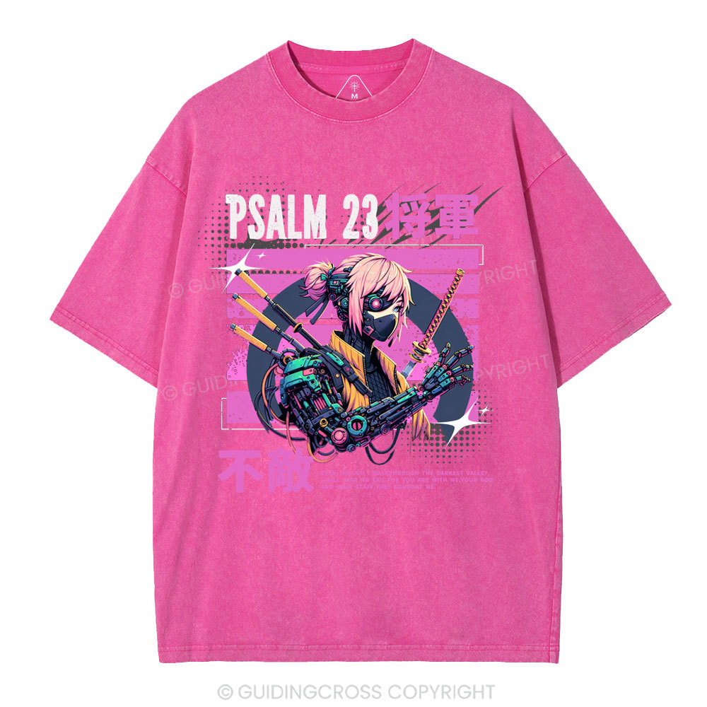 I Will Fear No Evil Christian Washed T-Shirt