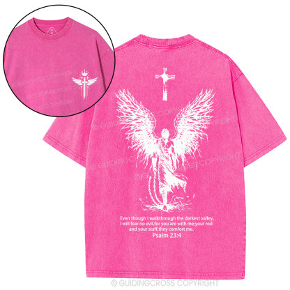 I Will Fear No Evil Christian Washed T-Shirt