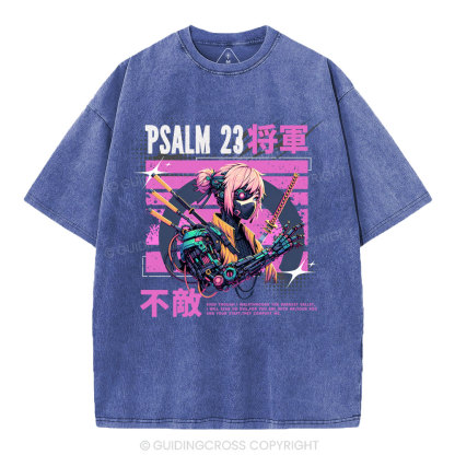 I Will Fear No Evil Christian Washed T-Shirt