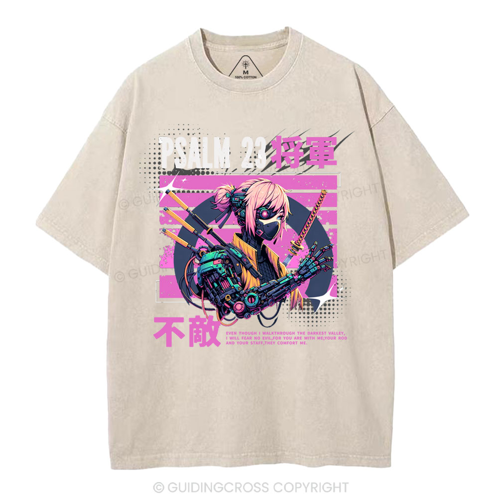 I Will Fear No Evil Christian Washed T-Shirt