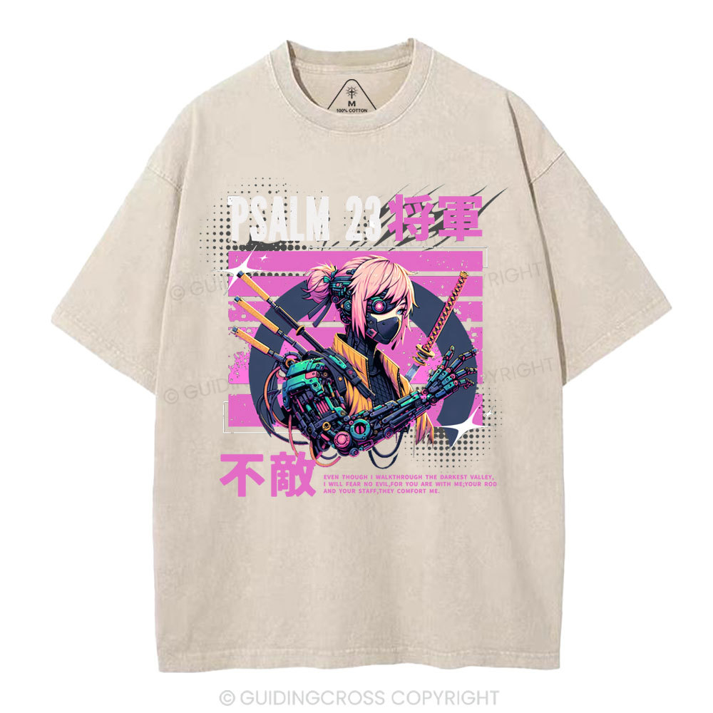 I Will Fear No Evil Christian Washed T-Shirt