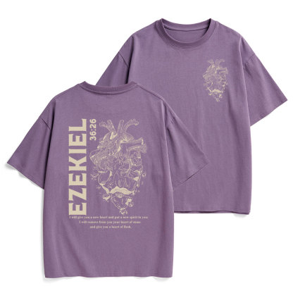 I Will Give You A New Heart And Put A New Spirit Christian Heavy Cotton T-Shirt