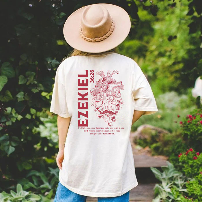 I Will Give You A New Heart And Put A New Spirit Christian Washed T-Shirt